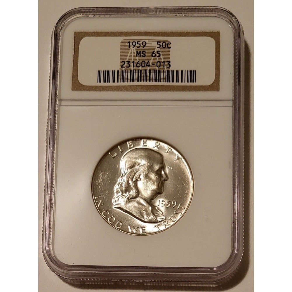 1959 Franklin Half Dollar MS65 NGC